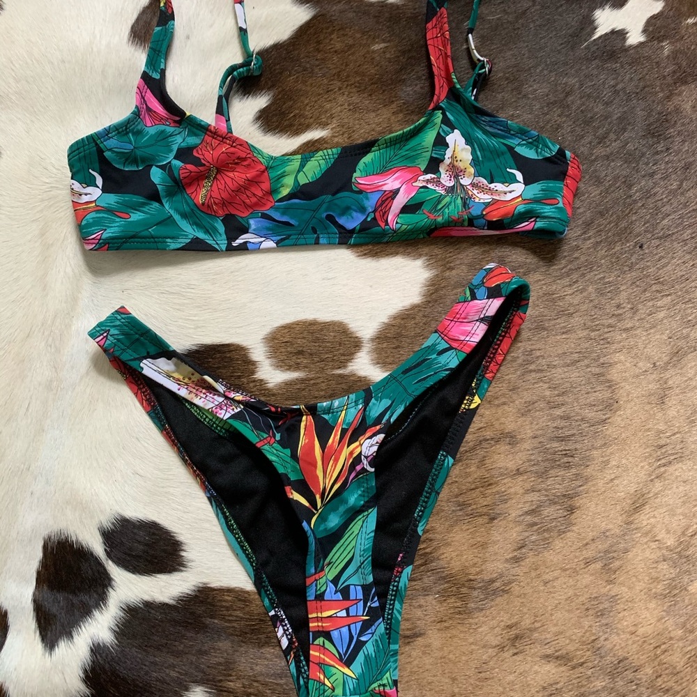 Fashion Nova Tropical Print Bikini
